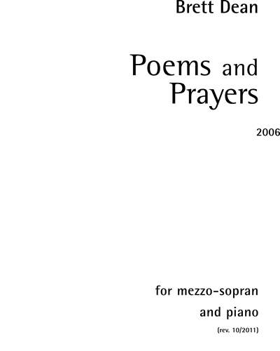 Poems and Prayers — 布雷特·迪恩