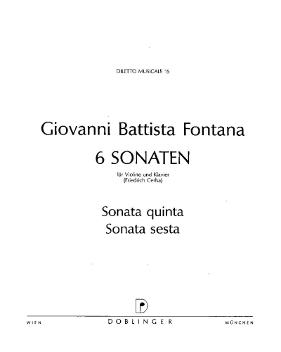 Sonata Quinta & Sonata Sesta — Giovanni Battista Fontana