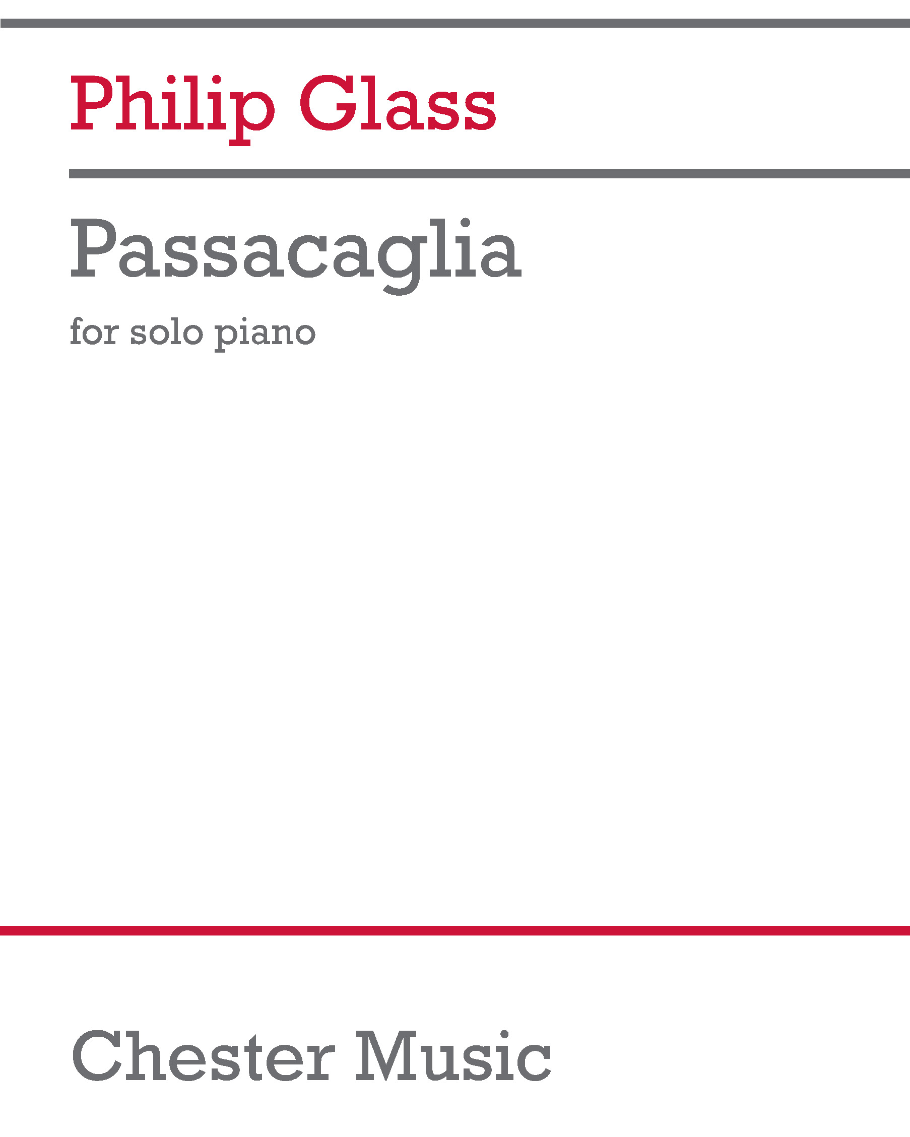 Passacaglia — 菲利普·格拉斯
