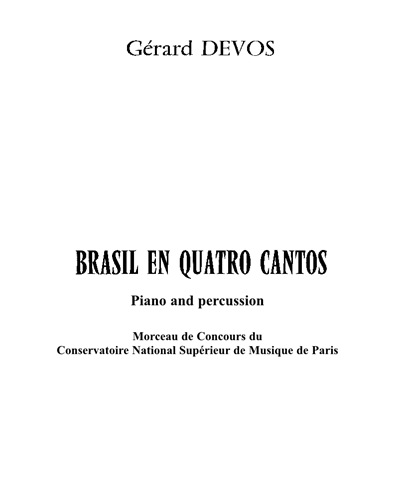 Brasil en Quatro Cantos — Gérard Devos