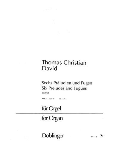 Seven Preludes and Fugues, Book II — Thomas Christian David