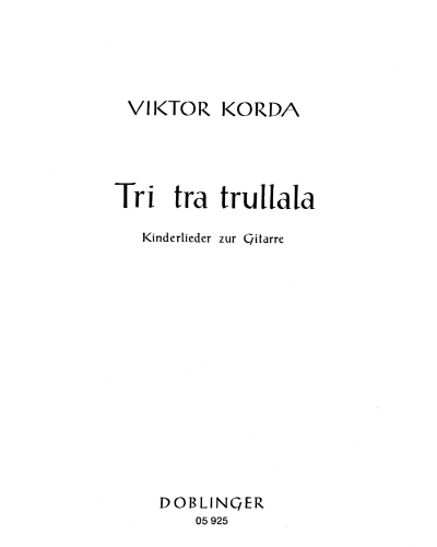 The Kindergarten Songbook — Tri Tra Trullala