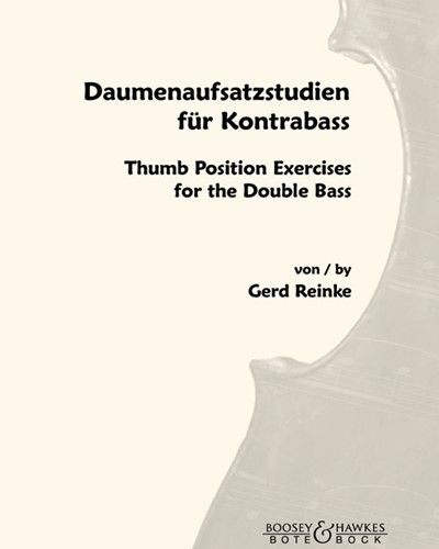 Thumb Position Exercises for the Double Bass — Gerd Reinke