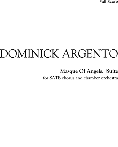 Masque Of Angels.  Suite, The — Dominick Argento