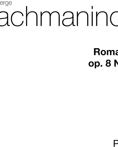 Romance, op. 8 No. 2 — 拉赫玛尼诺夫
