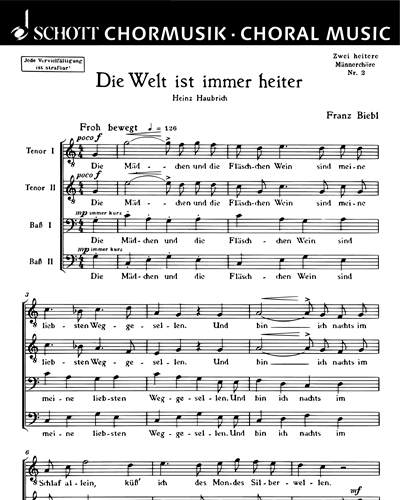 Zwei kleine Chorlieder — Franz Biebl