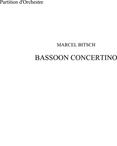 Bassoon Concertino — Marcel Bitsch