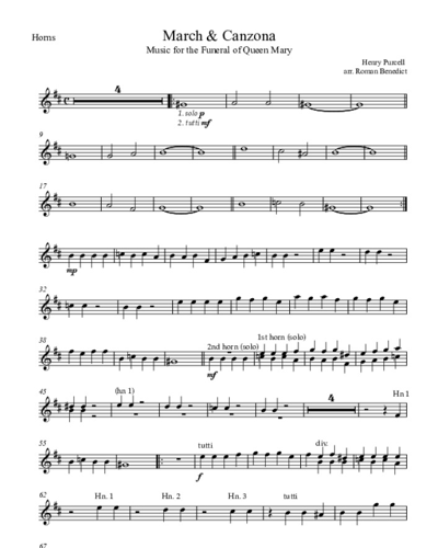 Purcell arr. Benedict: March and Canzona — Roman Benedict