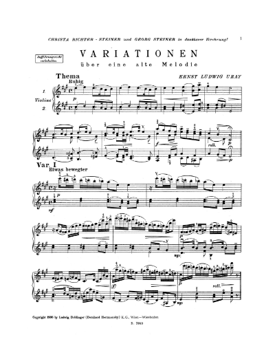 Variationen — Ernst Ludwig Uray