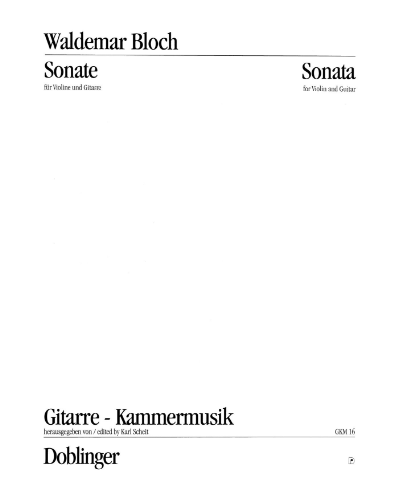 Sonata — Waldemar Bloch