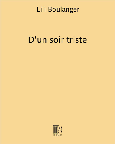 D'un soir triste — 莉莉·布朗热