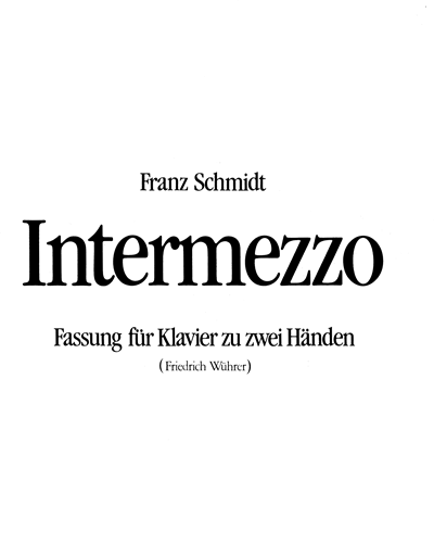 Intermezzo — 弗朗兹·施密特