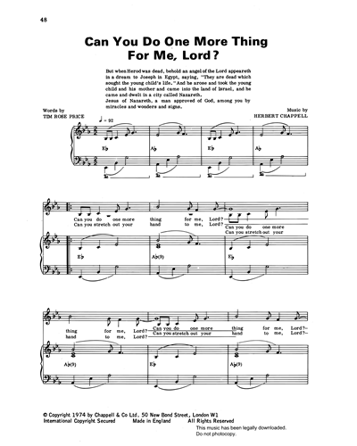 Can You Do One More Thing For Me, Lord? (from 'Carols For Today') — Herbert Chappell