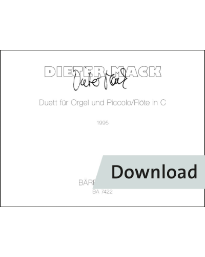 Duett für Orgel und Piccolo/Flöte in C — Dieter Mack