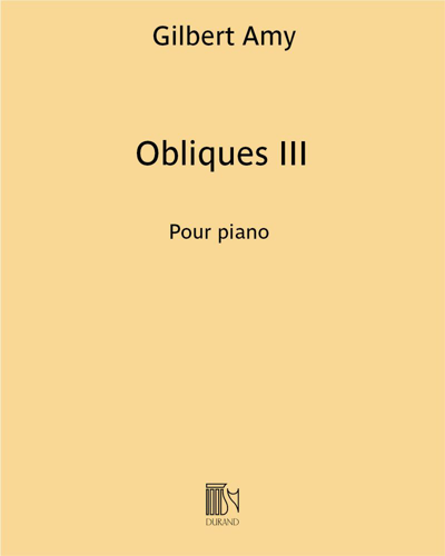 Obliques III — Gilbert Amy