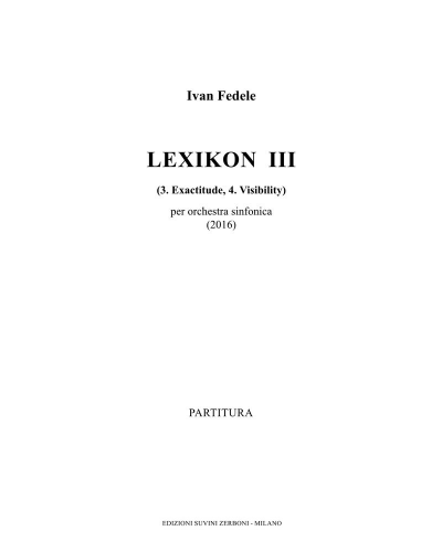 Lexikon III — Ivan Fedele