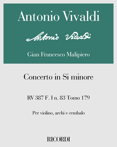 Concerto in B minor, RV 387, F. I n. 83, Vol. 179 — 维瓦尔第