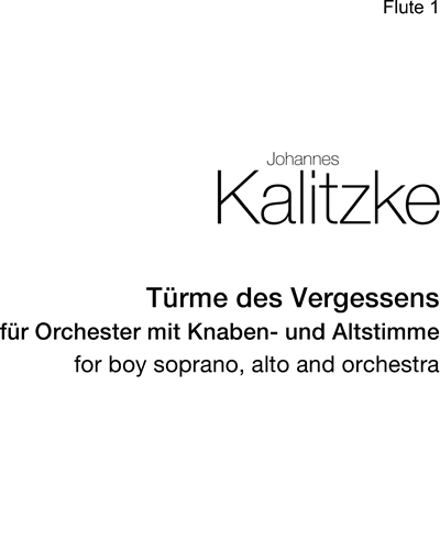 Türme des Vergessens — Johannes Kalitzke