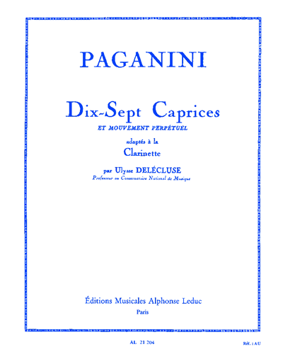 Seventeen Caprices and Perpetual Motion — 帕格尼尼