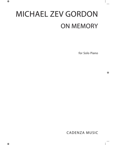 On Memory — Michael Zev Gordon