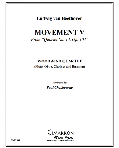 Movement V (from 'Quartet No. 13, op. 103') — 贝多芬