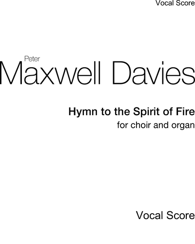 Hymn to the Spirit of Fire — 马克斯韦尔·戴维斯