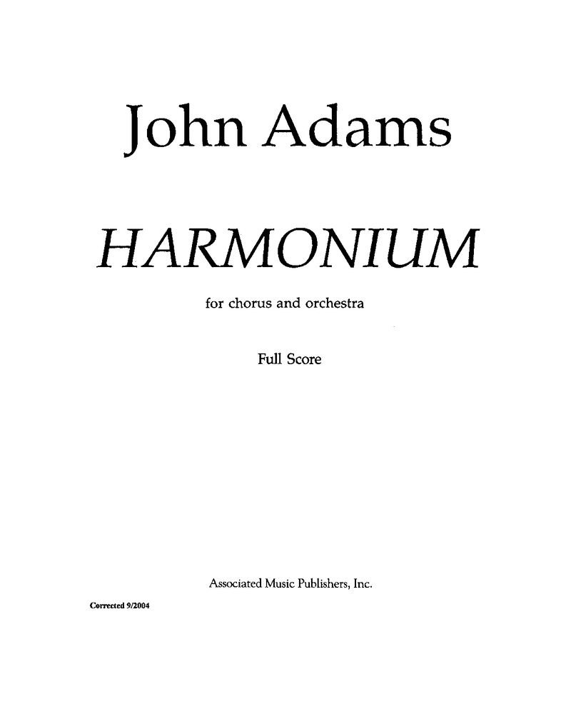 Harmonium — John Adams