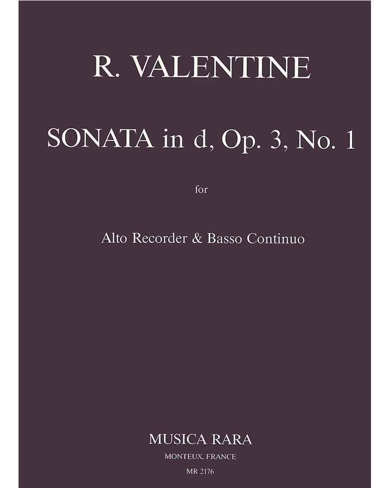 Sonata in D minor, op. 3 no. 1 — Robert Valentine