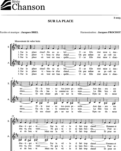 Sur la place — Jacques Brel
