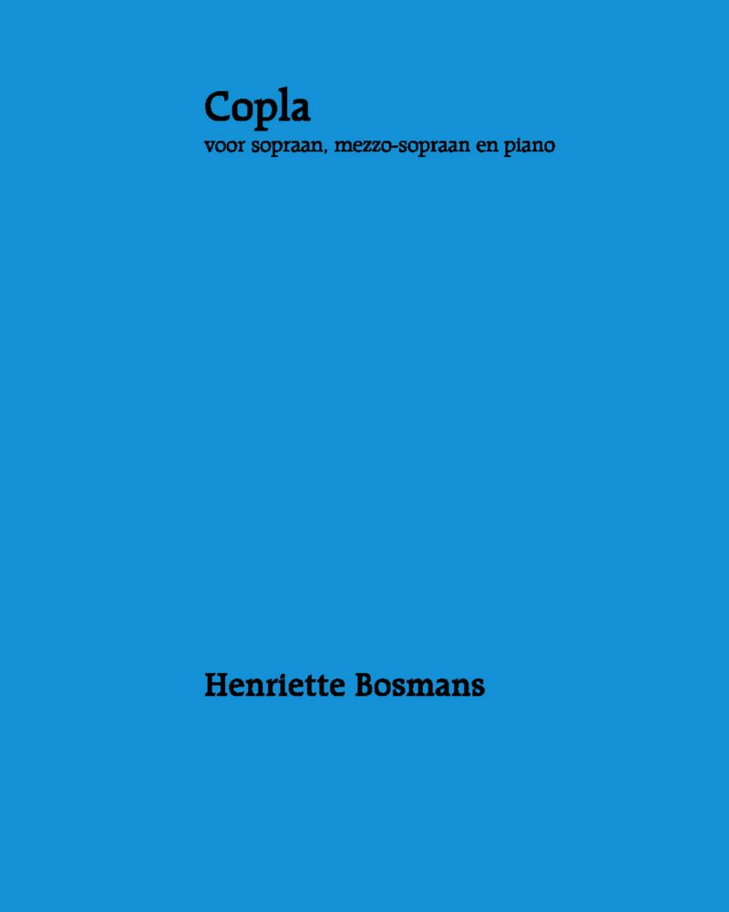 Copla — Henriëtte Bosmans