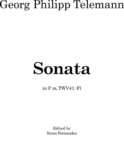 Sonata in F minor, TWV 41:f1 — 泰勒曼
