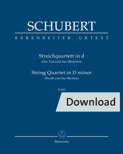String Quartet in D minor D 810 "Death and the Maiden" — Franz Schubert