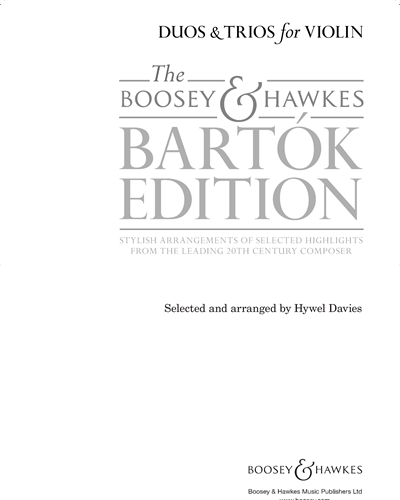 Duos & Trios for Violin — Béla Bartók
