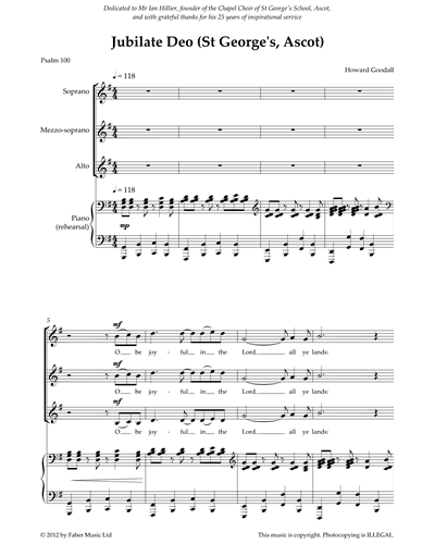 Jubilate Deo — Howard Goodall