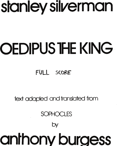 Oedipus the King — Stanley Silverman