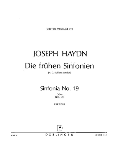 Symphony No. 19 in D major, Hob. I:19 — 海顿