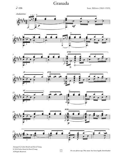 Granada, op. 47 no. 1 — 阿尔贝尼斯