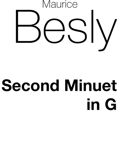The Second Minuet — Maurice Besly