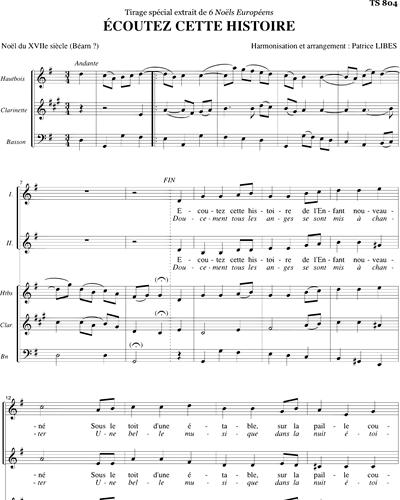 Ecoutez cette histoire - from Six noëls Européens — Patrice Libes