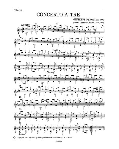 Concerto a tre in F major — Giuseppe Peroni