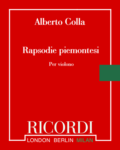 Rapsodie piemontesi — Alberto Colla
