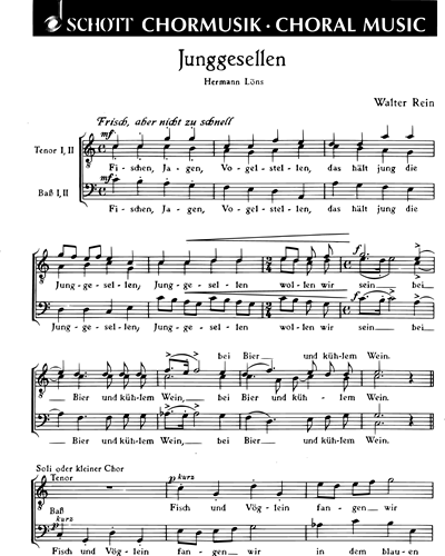 Junggesellen — Walter Rein