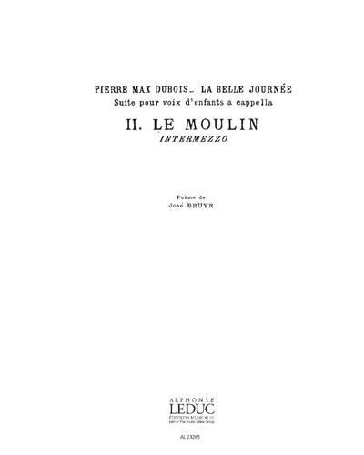 Le Moulin: Intermezzo (No. 2 from 'La Belle Journée') — 皮埃尔·马克斯·杜布瓦
