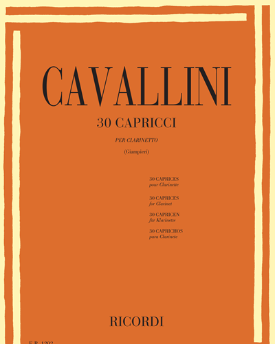 30 Capricci per clarinetto — Ernesto Cavallini