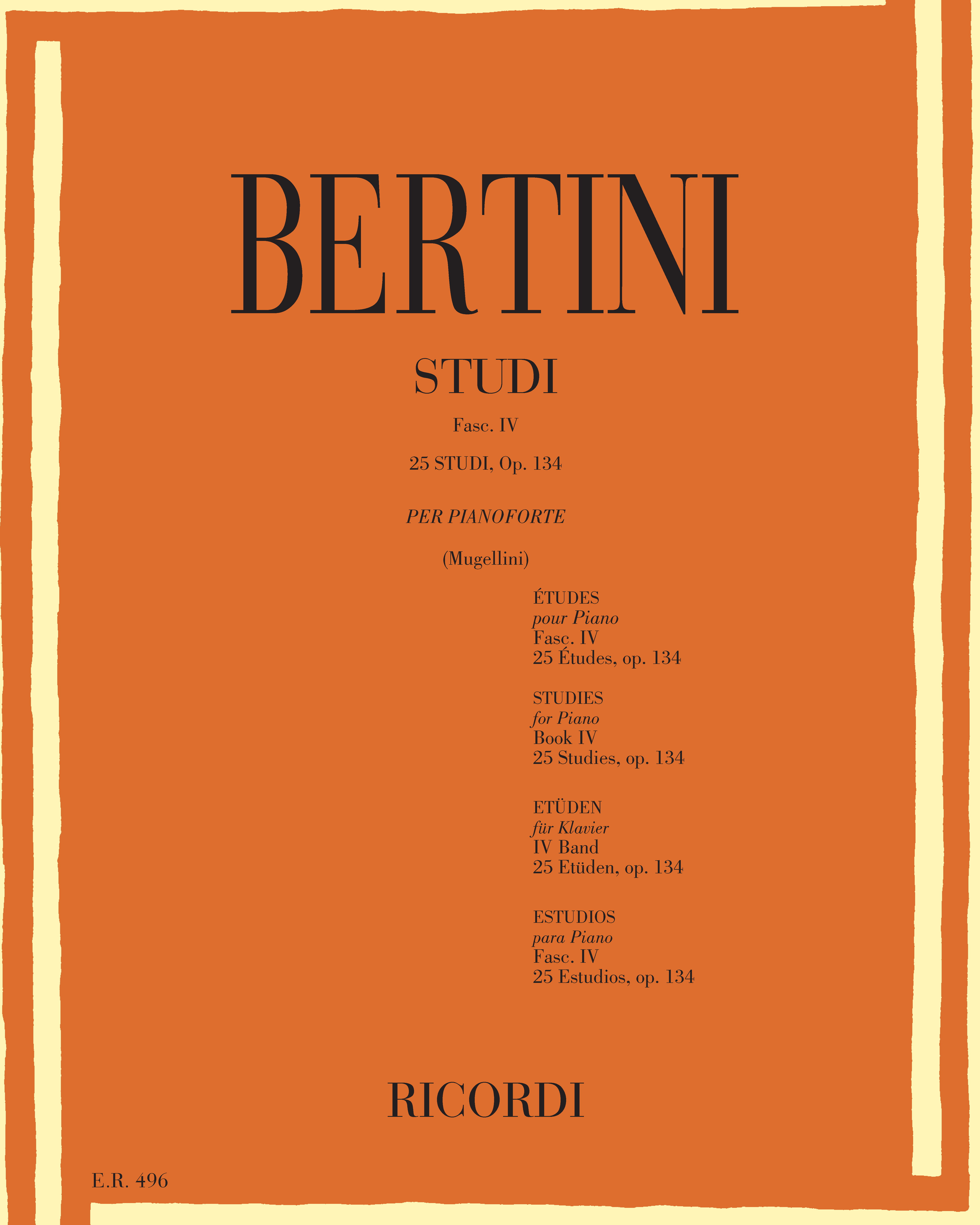 Twenty-five Studies, op. 134, Fascicolo 4 — Enrico Bertini