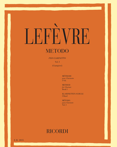 Metodo per clarinetto, Vol. 1 — Jean-Xavier Lefèvre