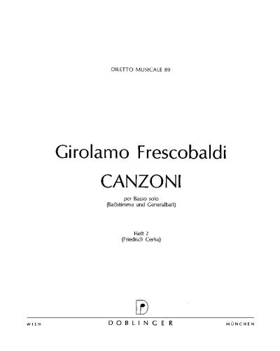 Canzoni V - VII, Book 2 — 弗雷斯科巴尔迪