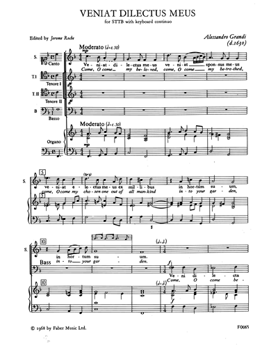 Veniat Dilectus Meus — Alessandro Grandi