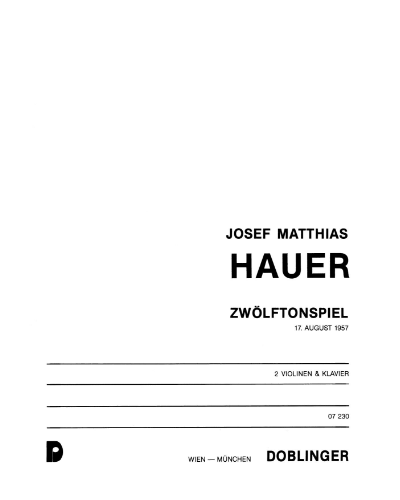 Zwölftonspiel (17.8.1957) — 约瑟夫·马蒂亚斯·豪尔