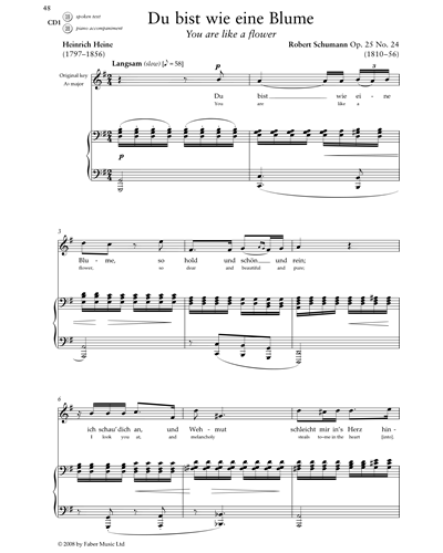 Du bist wie eine Blume, op. 25 No. 24 — Robert Schumann
